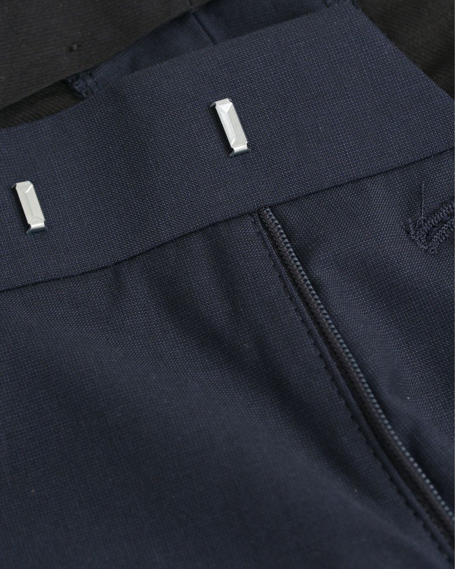 Homme | Pantalons | Tiger of Sweden | Gordon Wool/Cotton Suit Trousers Navy