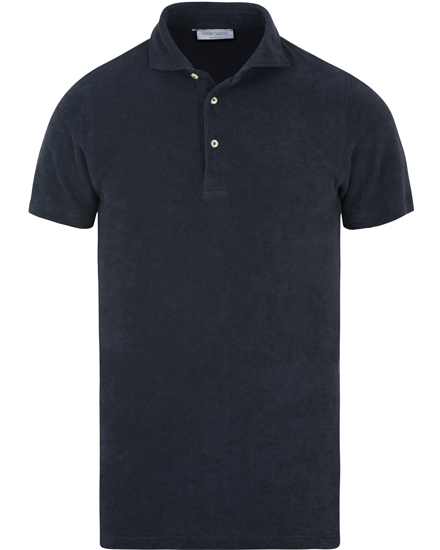 Homme | Polos | Gran Sasso | Velour Polo Navy