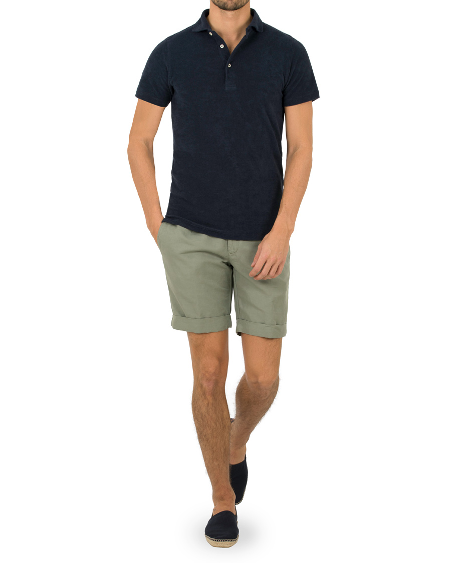 Homme | Polos | Gran Sasso | Velour Polo Navy