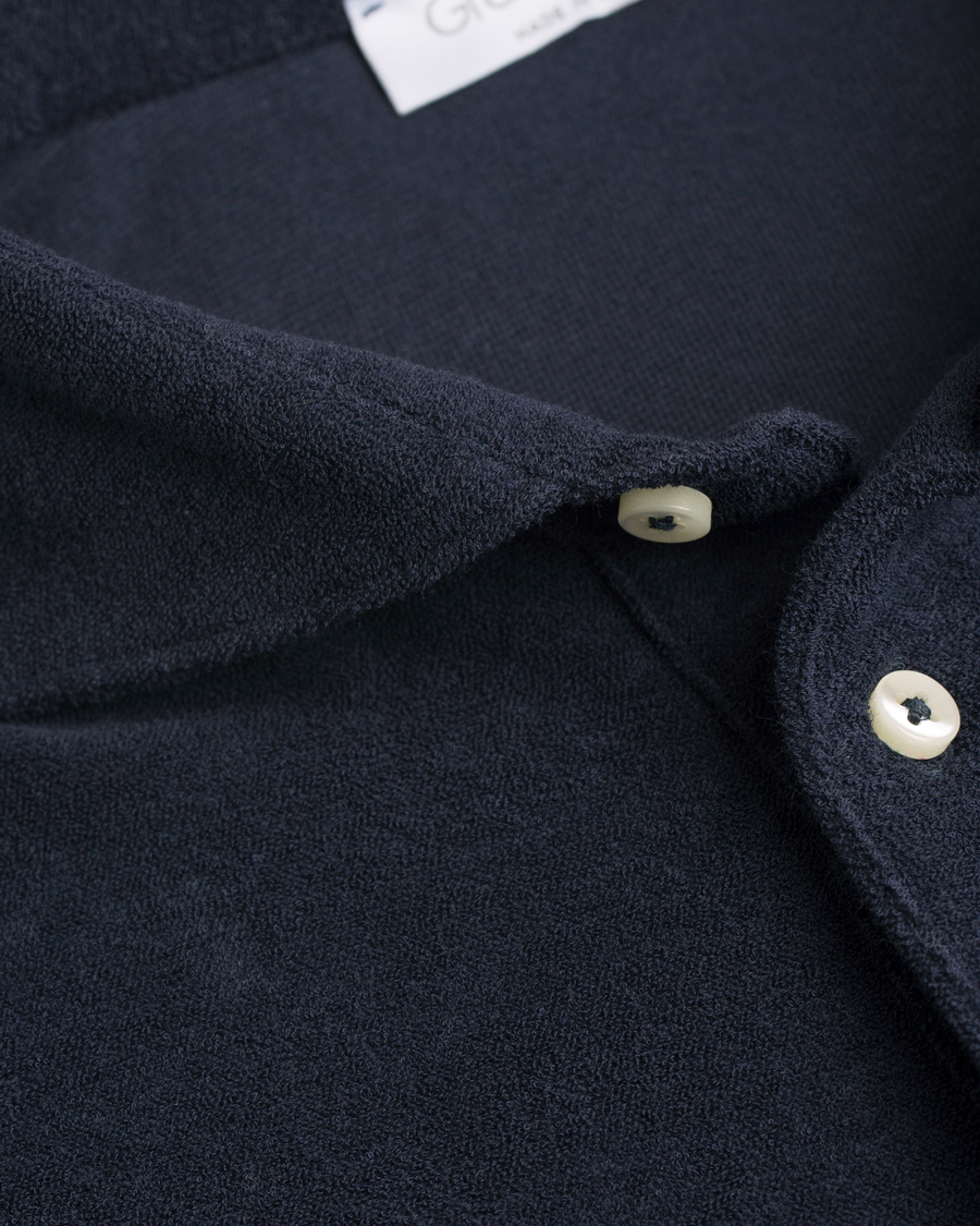 Homme | Polos | Gran Sasso | Velour Polo Navy