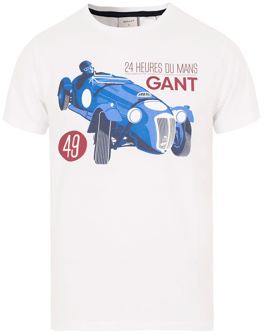 Homme | T-shirts | GANT | Le Mans Car Print Tee White