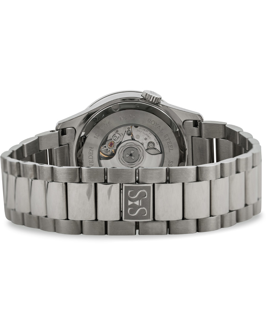 Heren | Sjöö Sandström Royal Steel Worldtimer 36mm Grey with Steel | Sjöö Sandström | Royal Steel Worldtimer 36mm Grey with Steel