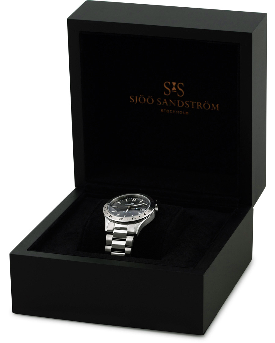 Heren | Sjöö Sandström Royal Steel Worldtimer 36mm Grey with Steel | Sjöö Sandström | Royal Steel Worldtimer 36mm Grey with Steel
