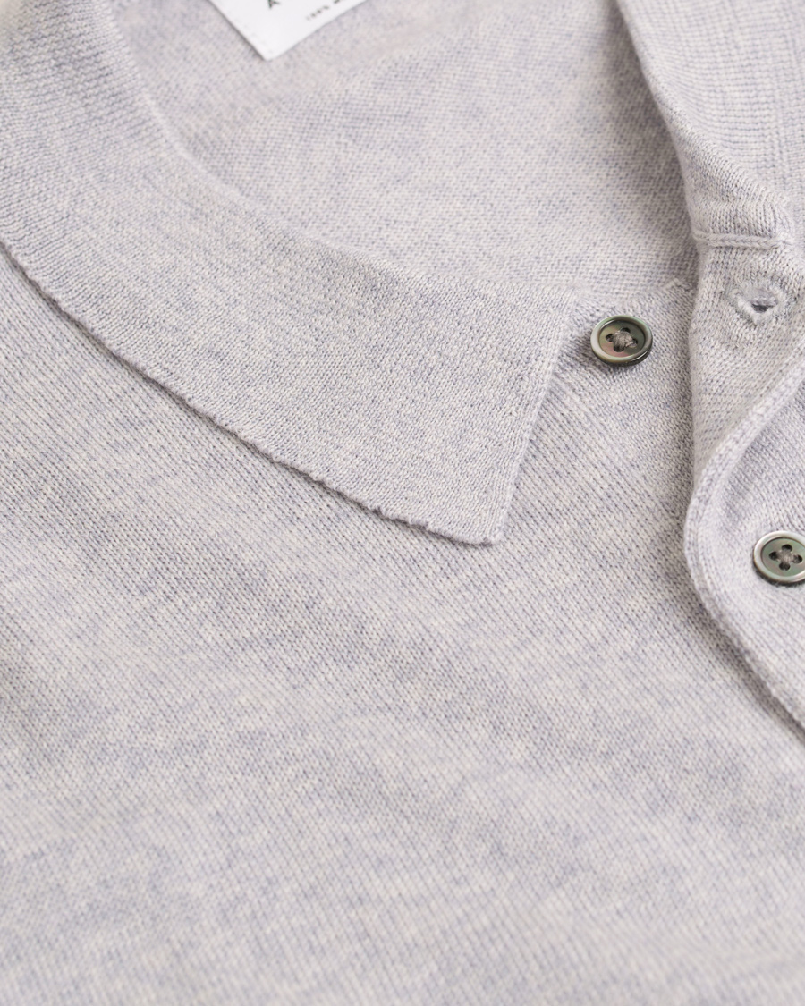 Homme | Pulls Et Tricots | A Day's March | Lux Merino Polo Grey Melange