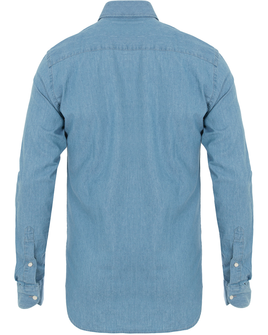 Homme | Chemises | A Day's March | Denim Dress Shirt Light Blue