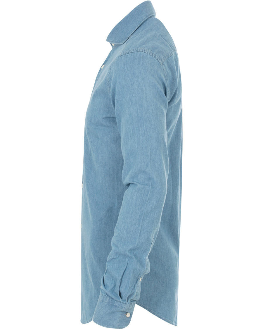 Homme | Chemises | A Day's March | Denim Dress Shirt Light Blue
