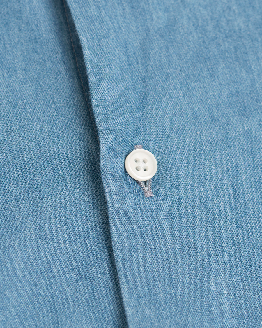 Homme | Chemises | A Day's March | Denim Dress Shirt Light Blue