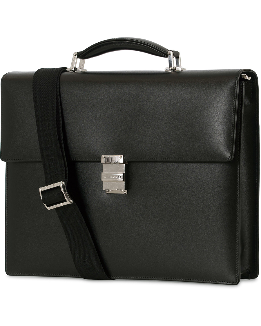 Homme | Montblanc Meisterstück Single Gusset Leather Briefcase Black | Montblanc | Meisterstück Single Gusset Leather Briefcase Black