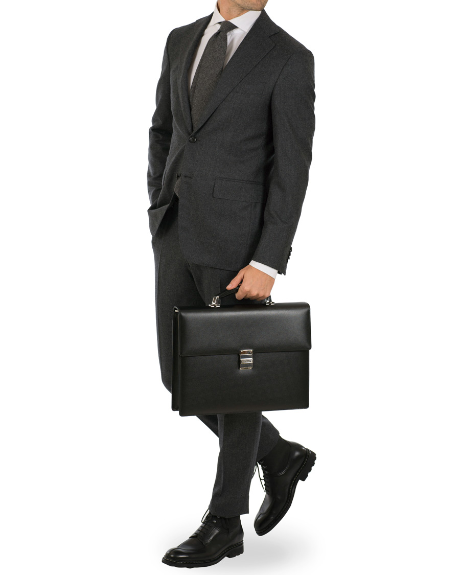 Homme | Montblanc Meisterstück Single Gusset Leather Briefcase Black | Montblanc | Meisterstück Single Gusset Leather Briefcase Black