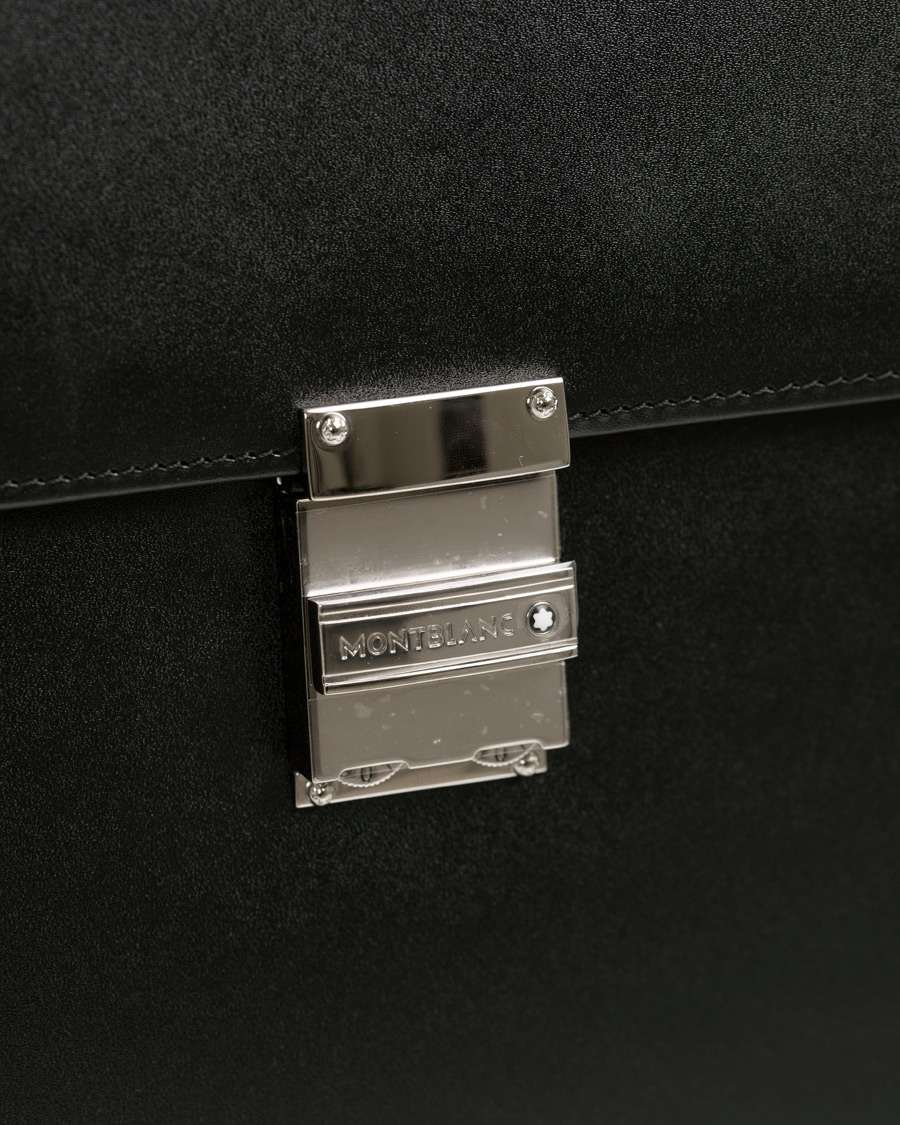 Homme | Montblanc Meisterstück Single Gusset Leather Briefcase Black | Montblanc | Meisterstück Single Gusset Leather Briefcase Black