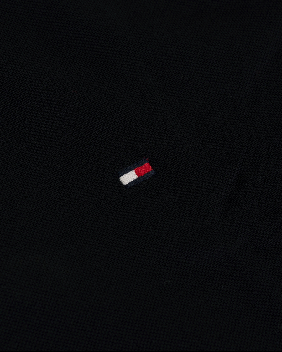 Homme | Pulls Et Tricots | Tommy Hilfiger | Luxury Slim Fit Long Sleeve Polo Flag Black