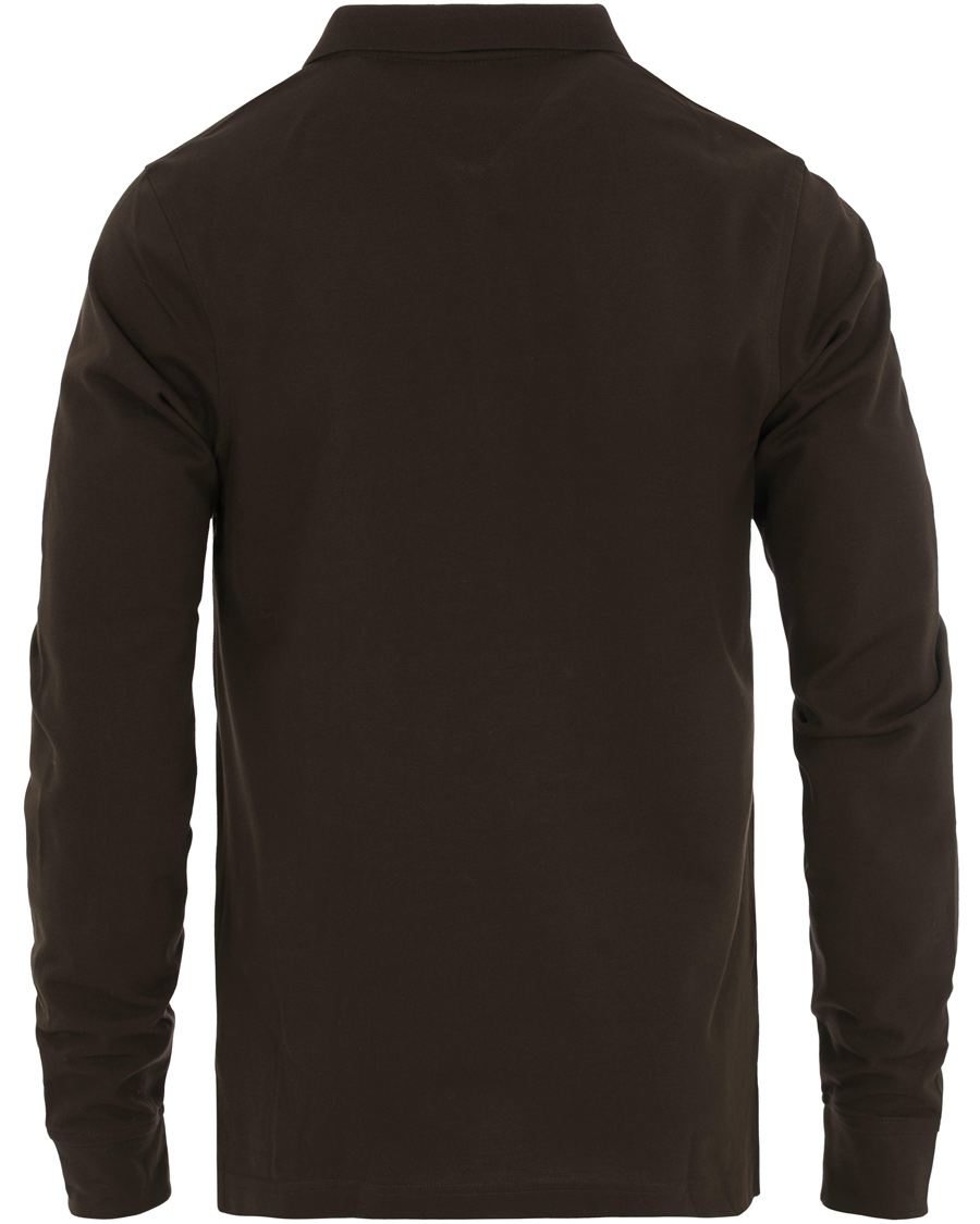 Homme | Pulls Et Tricots | Tommy Hilfiger | Luxury Slim Fit Long Sleeve Polo Delisioso Brown
