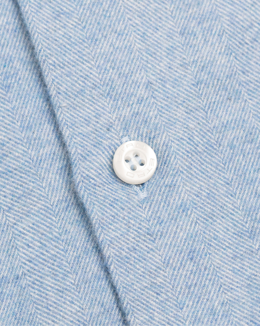 Heren | Overhemden | Etro | Slim Fit Mercurio Flannel Shirt Light Blue