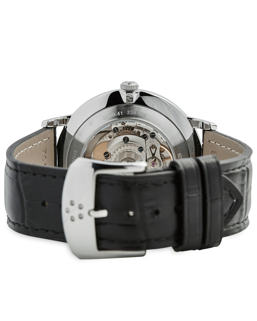 Homme | Eterna Eternity Automatic Silver/Black Silver/Black Leather 40mm | Eterna | Eternity Automatic Silver/Black Silver/Black Leather 40mm