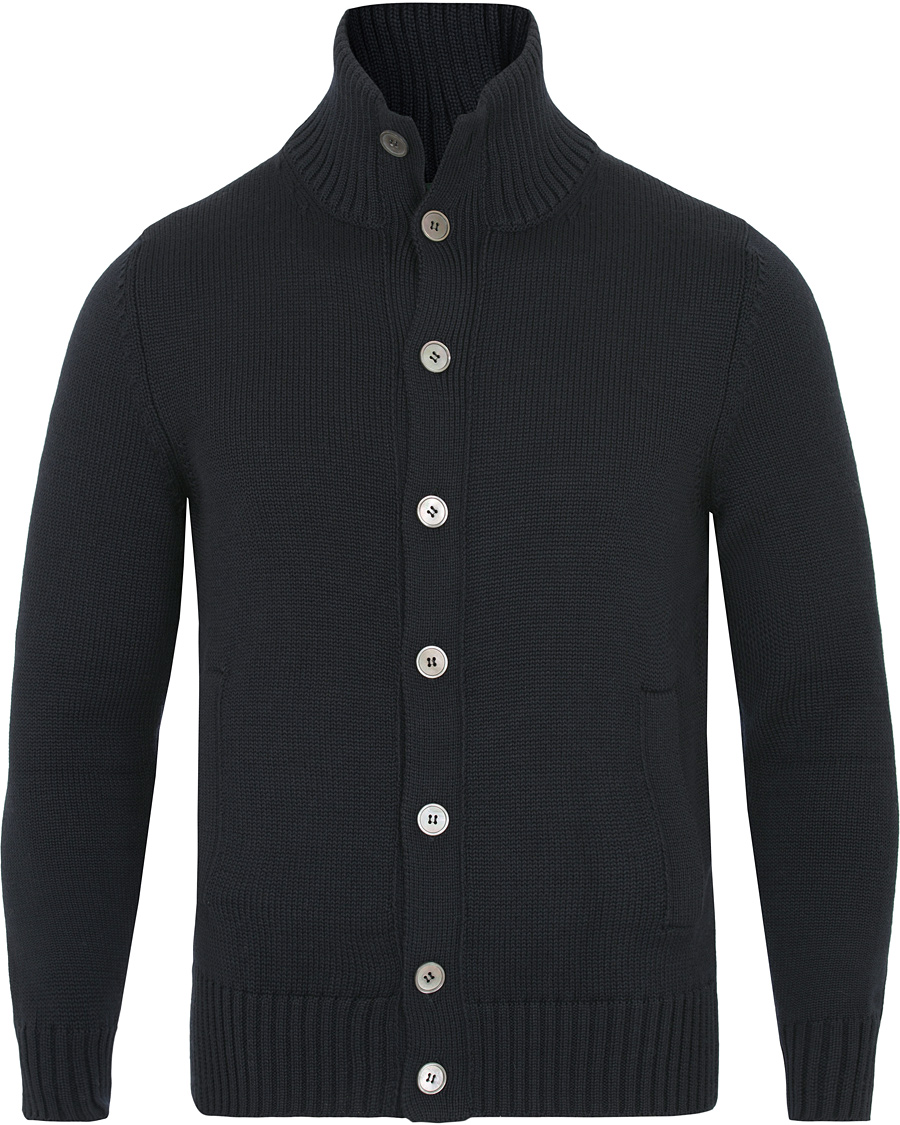 Homme | Pulls Et Tricots | Zanone | Virgin Merino Wool Cardigan Navy