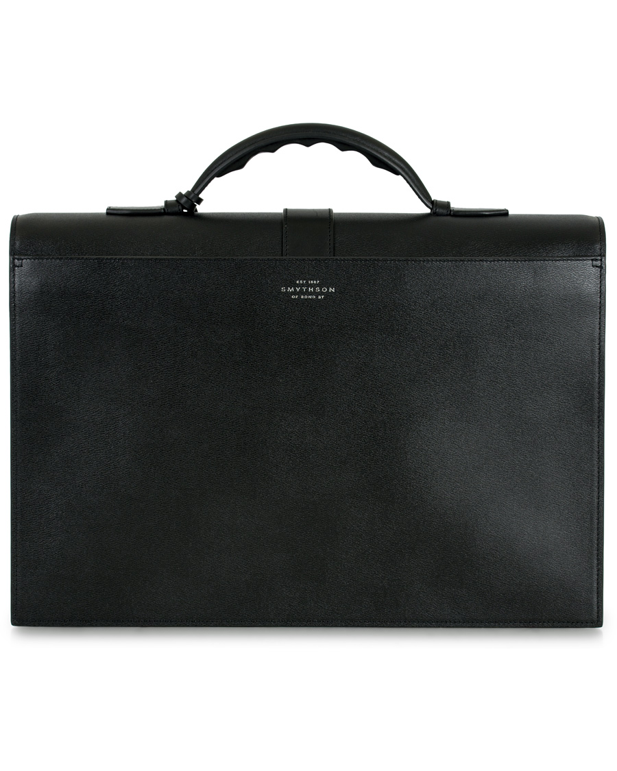 Homme | Smythson Grosvenor Slim Calf Briefcase Black | Smythson | Grosvenor Slim Calf Briefcase Black