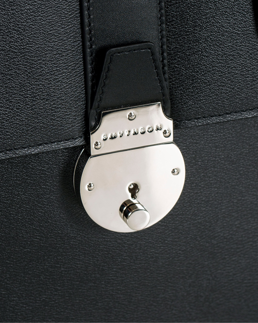 Homme | Smythson Grosvenor Slim Calf Briefcase Black | Smythson | Grosvenor Slim Calf Briefcase Black