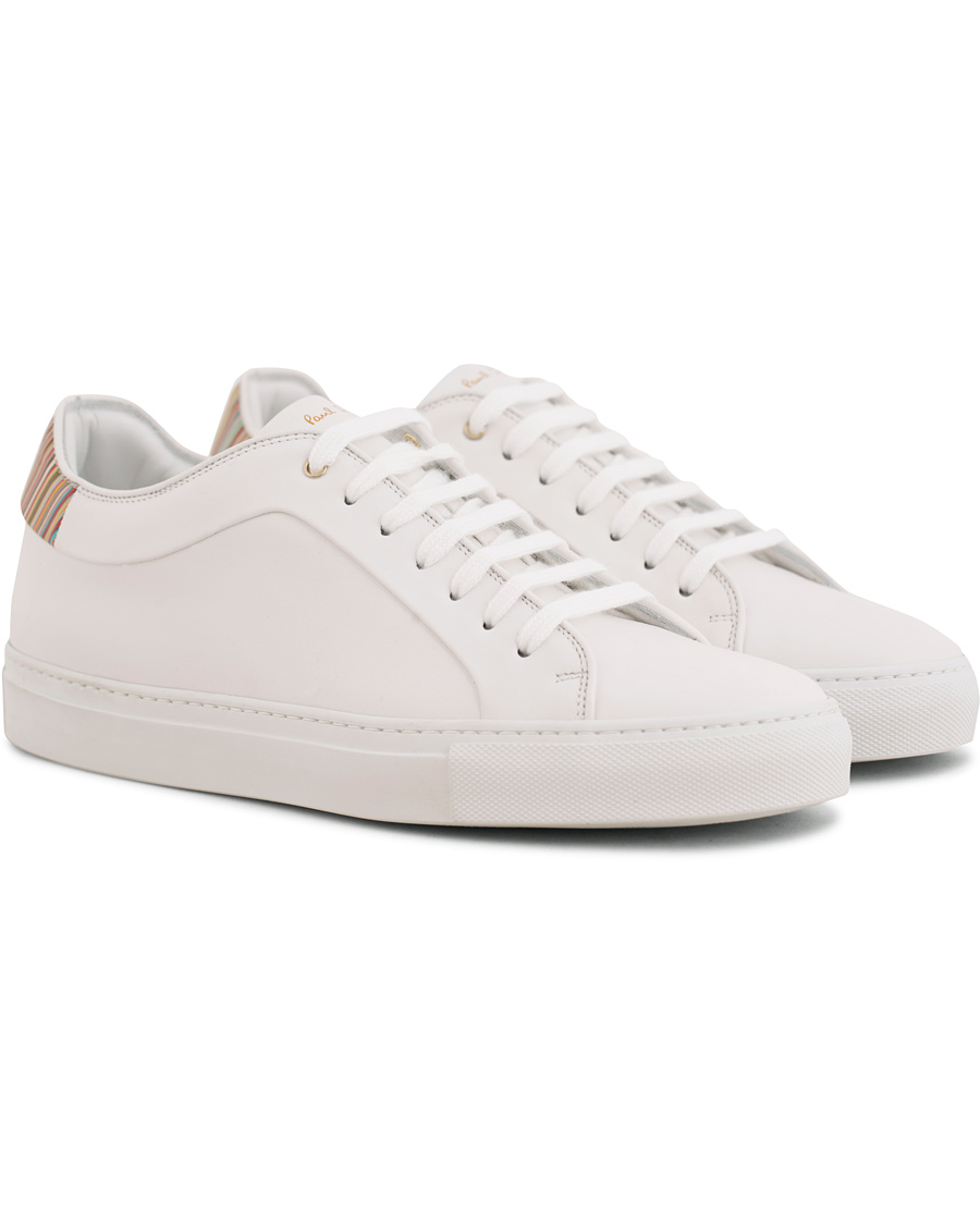Homme | Paul Smith Basso Leather Sneaker White/Multi Stripe | Paul Smith | Basso Leather Sneaker White/Multi Stripe