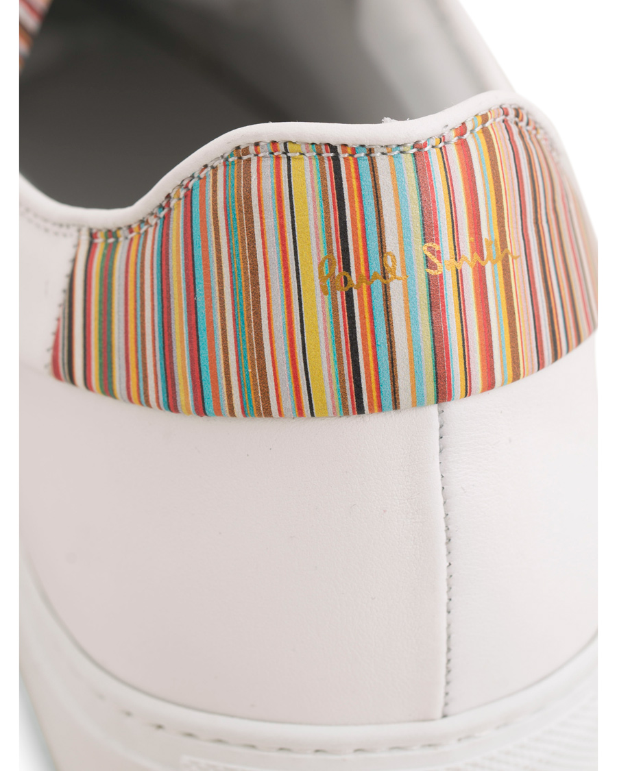 Homme | Paul Smith Basso Leather Sneaker White/Multi Stripe | Paul Smith | Basso Leather Sneaker White/Multi Stripe