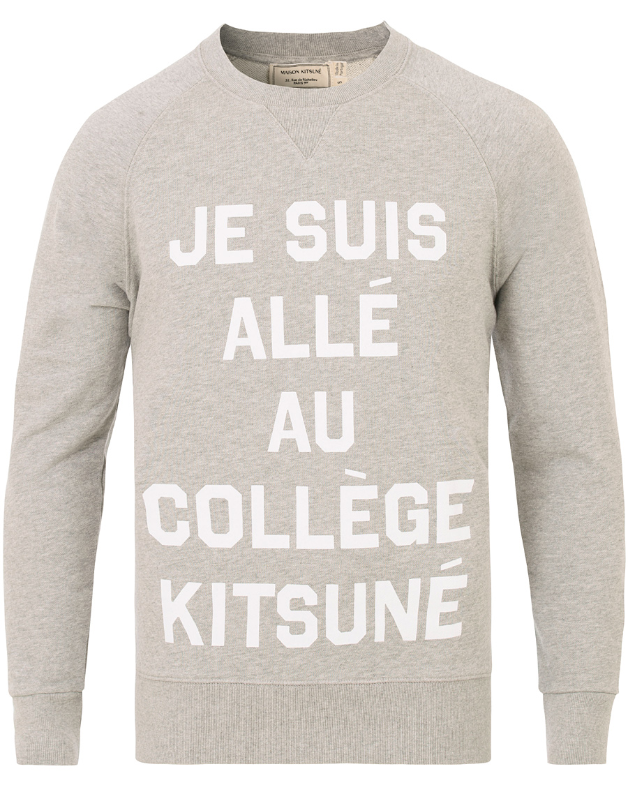 Homme | Pulls Et Tricots | Maison Kitsuné | Sweatshirt Je Suis Alle Grey Melange