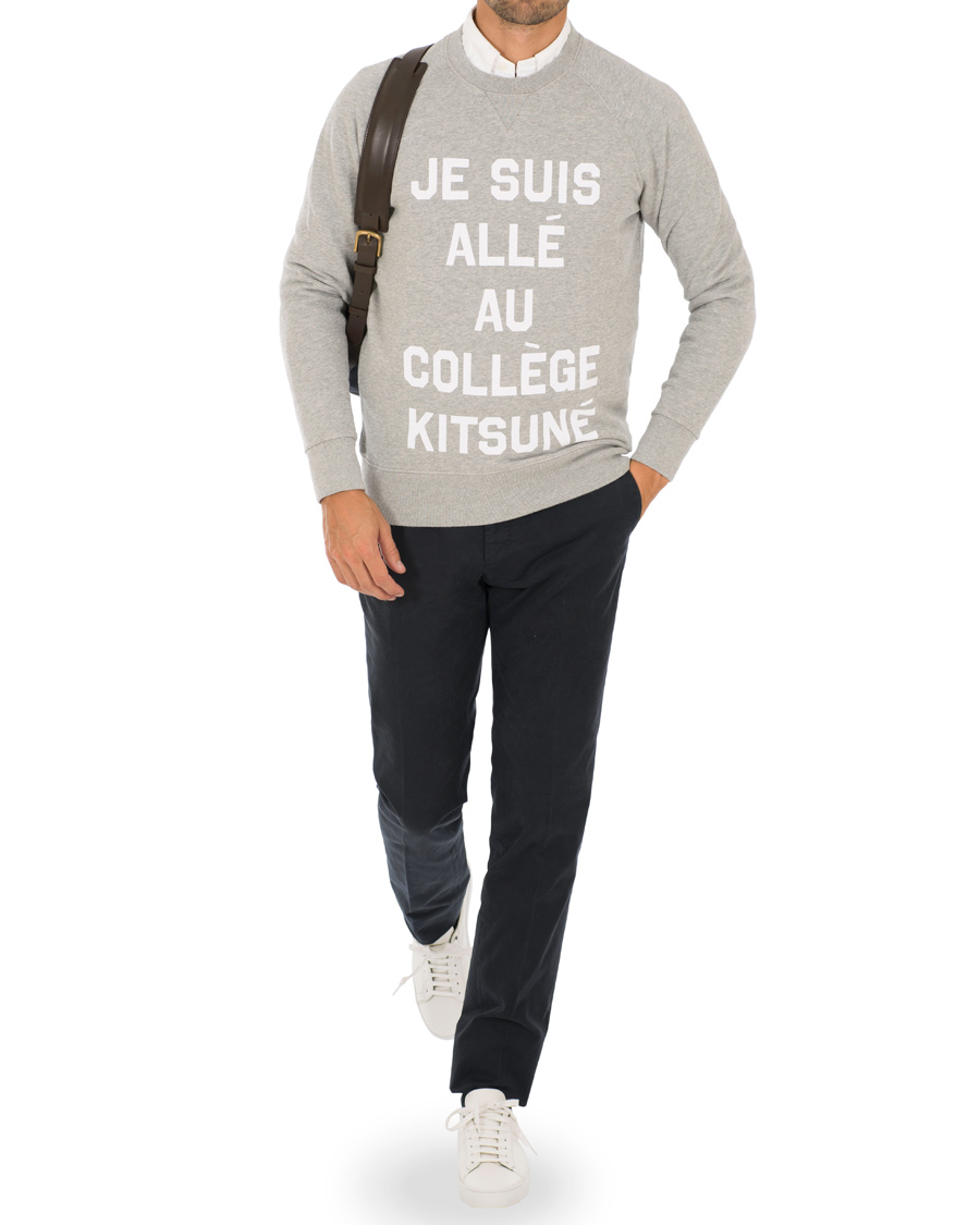 Homme | Pulls Et Tricots | Maison Kitsuné | Sweatshirt Je Suis Alle Grey Melange