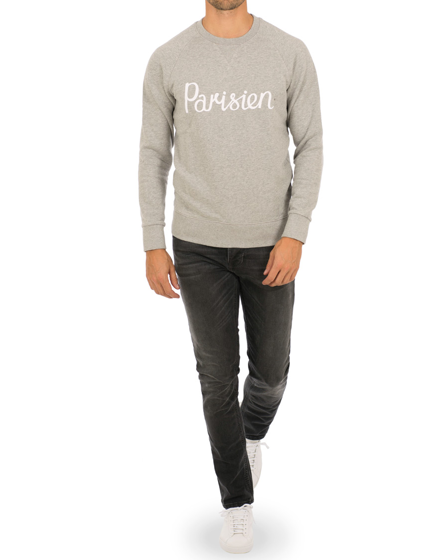 Homme | Pulls Et Tricots | Maison Kitsuné | Sweatshirt Parisien Grey Melange