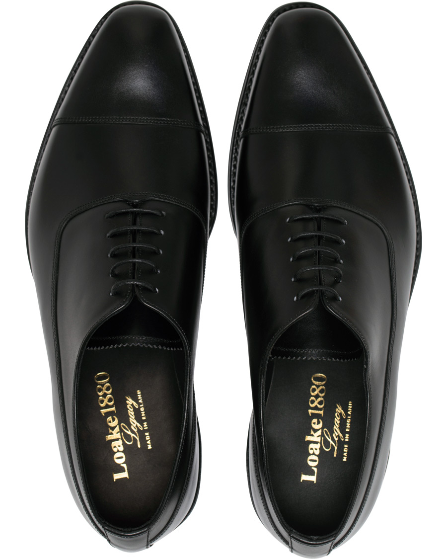 Homme | Loake 1880 Legacy Laxford Balmorla Toe Cap Oxford Black Calf | Loake 1880 Legacy | Laxford Balmorla Toe Cap Oxford Black Calf