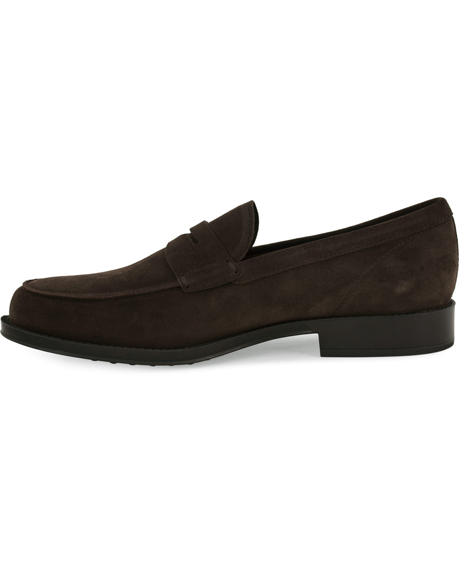 Heren | Tod's Mocassino Penny Loafers Dark Brown Suede | Tod's | Mocassino Penny Loafers Dark Brown Suede