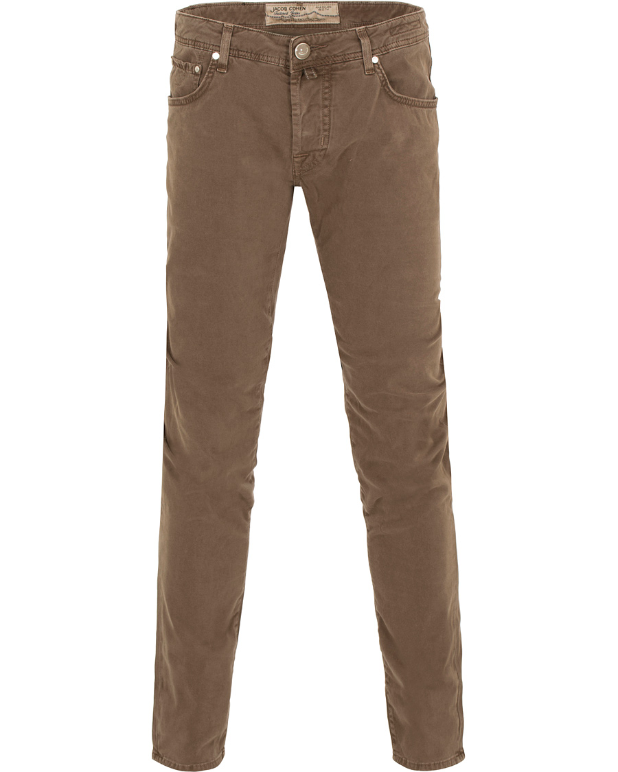 Heren | Broeken | Jacob Cohën | Jacob Cohen 622 Slim Fit 5-Pocket Trousers Light Brown