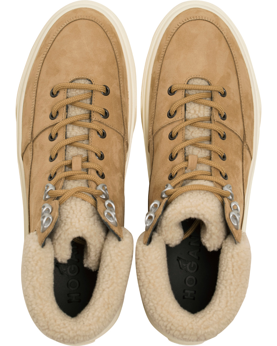 Homme | Hogan Shearling High Sneaker Beige | Hogan | Shearling High Sneaker Beige