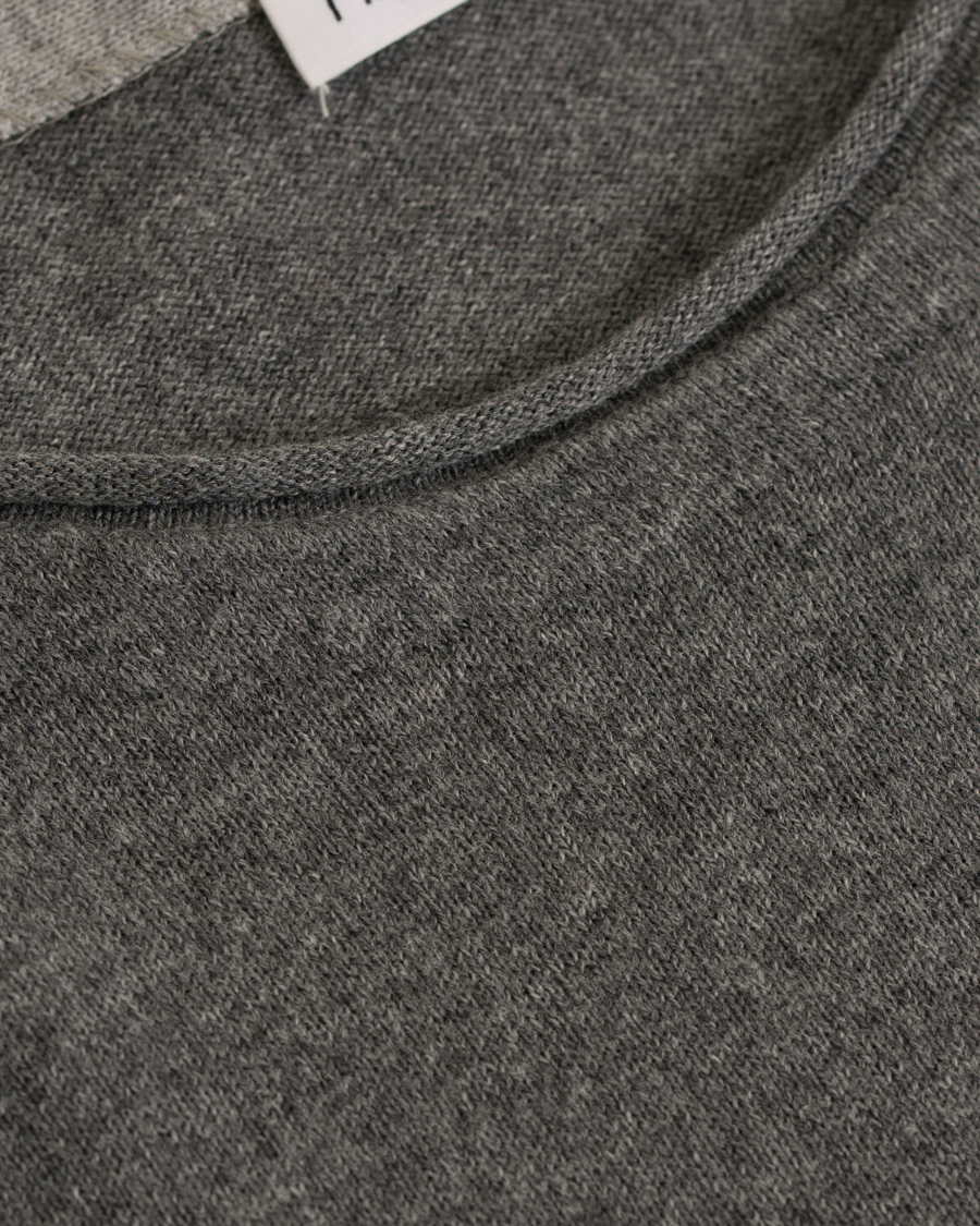 Homme | Pulls Et Tricots | Filippa K | Cotton/Merino Roll Edge Sweater Grey Melange