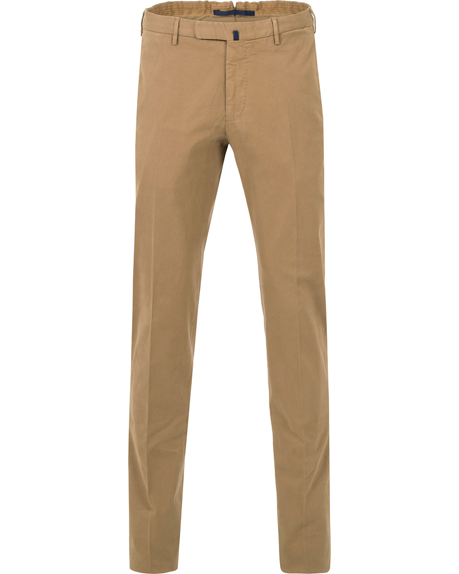 Homme | Pantalons | Incotex | Slim Fit Comfort Garment Dyed Washed Chino Khaki