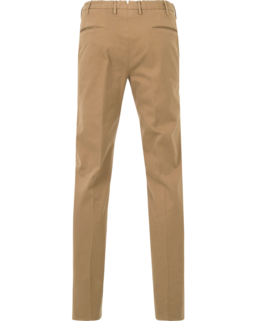 Homme | Pantalons | Incotex | Slim Fit Comfort Garment Dyed Washed Chino Khaki