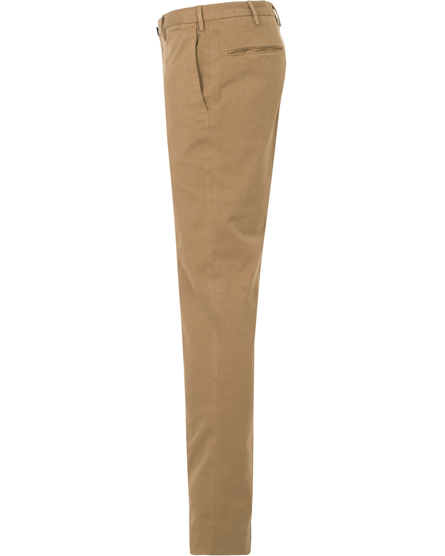 Homme | Pantalons | Incotex | Slim Fit Comfort Garment Dyed Washed Chino Khaki