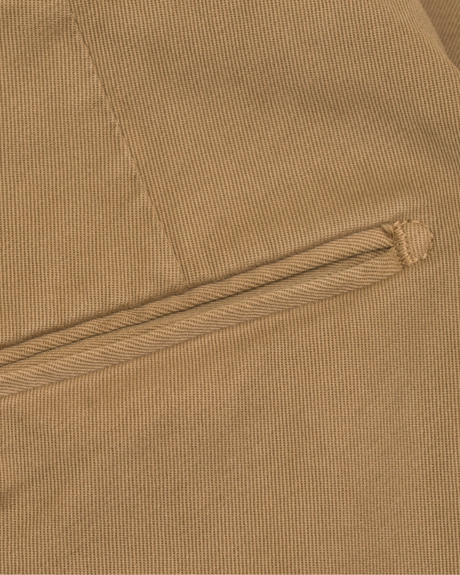 Homme | Pantalons | Incotex | Slim Fit Comfort Garment Dyed Washed Chino Khaki