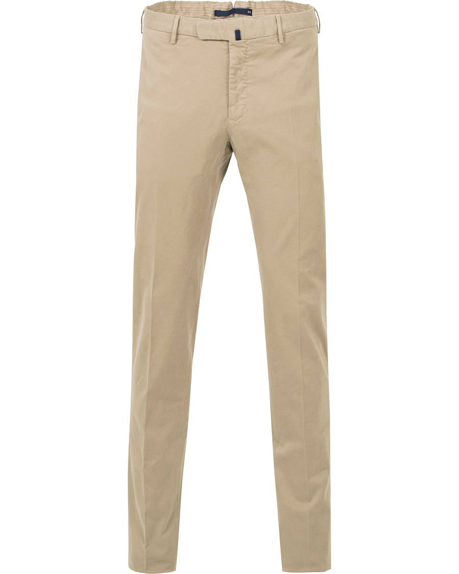 Heren | Broeken | Incotex | Slim Fit Comfort Garment Dyed Washed Chino Stone