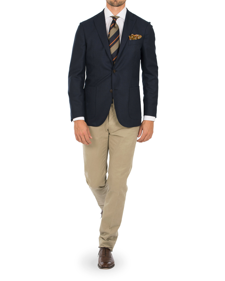Heren | Broeken | Incotex | Slim Fit Comfort Garment Dyed Washed Chino Stone