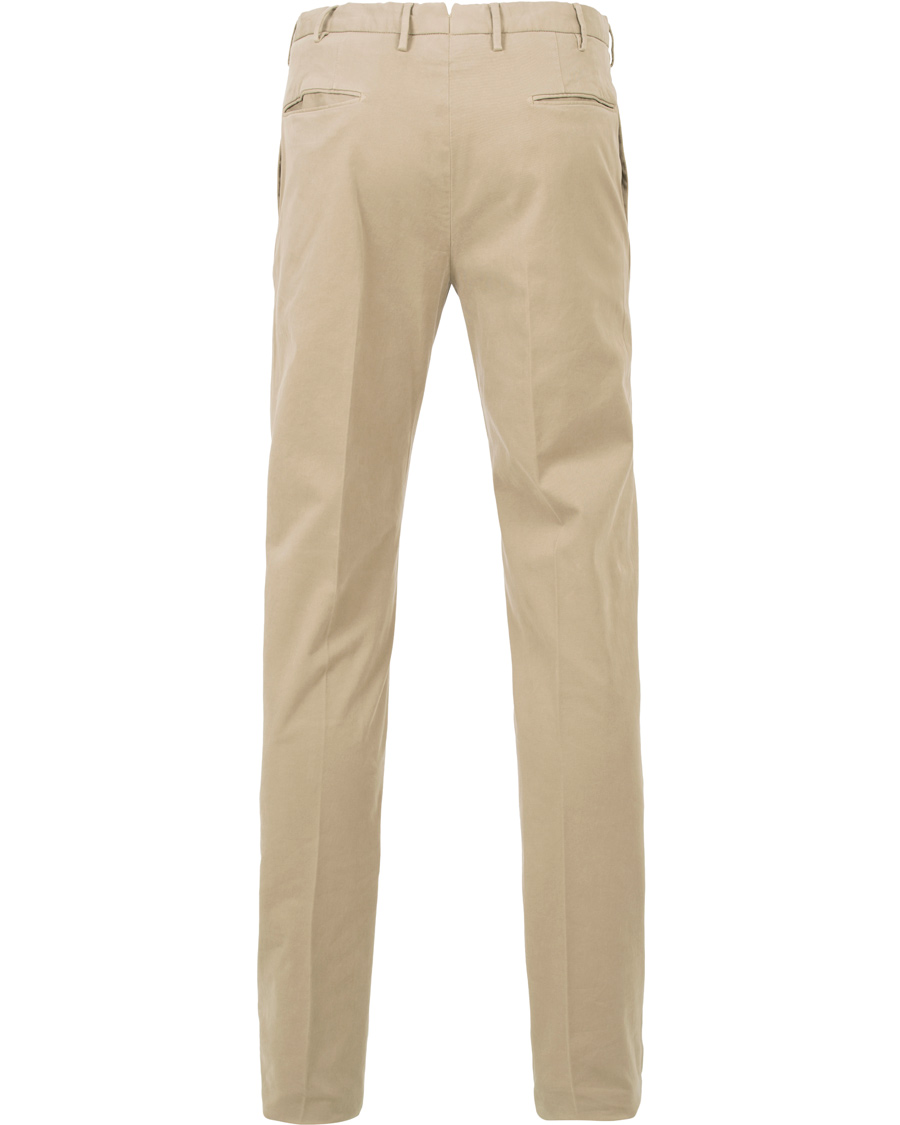 Heren | Broeken | Incotex | Slim Fit Comfort Garment Dyed Washed Chino Stone