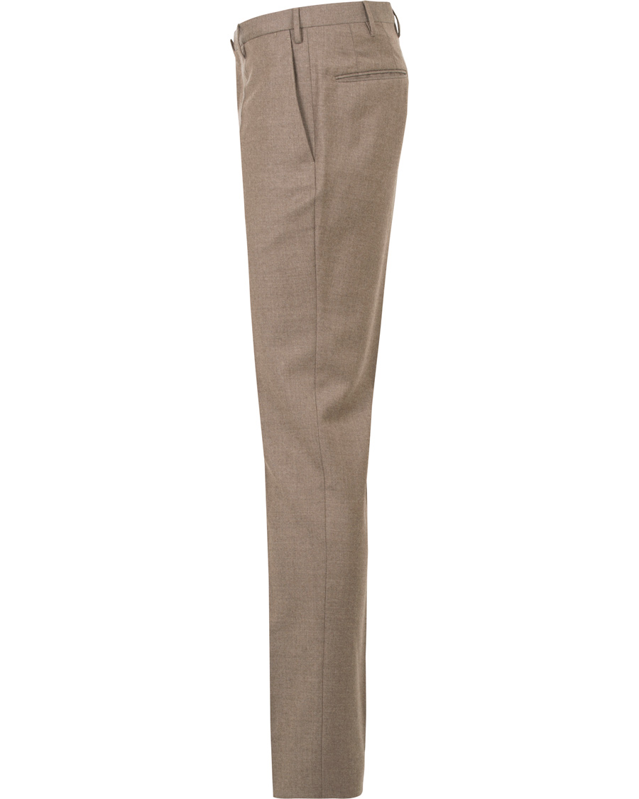 Homme | Pantalons | Incotex | Super 100´s Light Flannel Trousers Light Brown