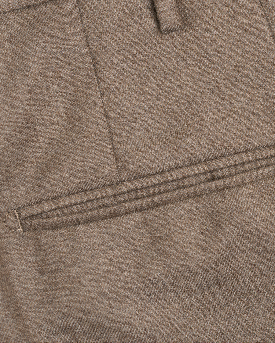 Homme | Pantalons | Incotex | Super 100´s Light Flannel Trousers Light Brown