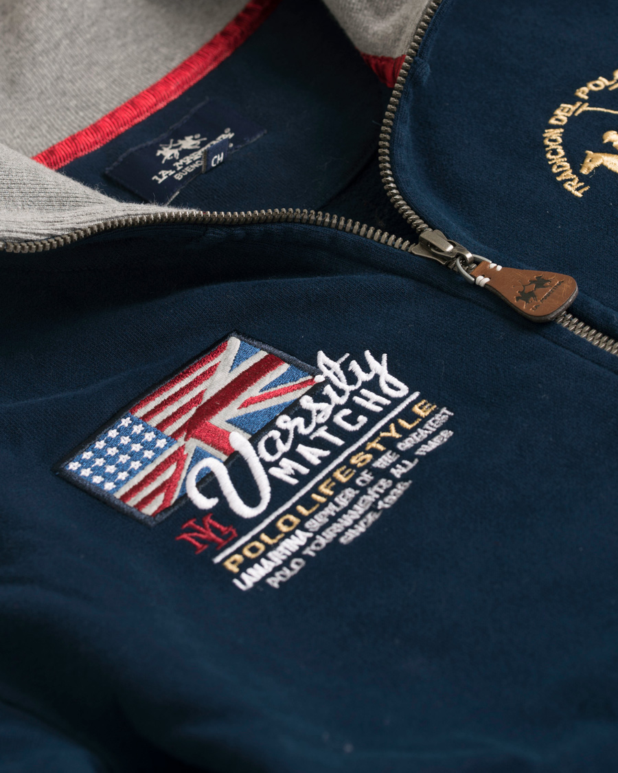 Homme | Pulls Et Tricots | La Martina | Silas Full Zip Sweater Navy