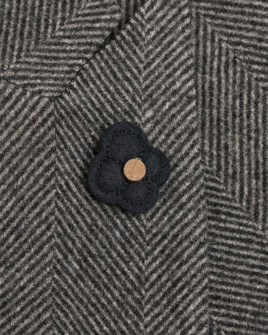 Heren | Jassen | Lardini | Double Herringbone Wool Coat Grey