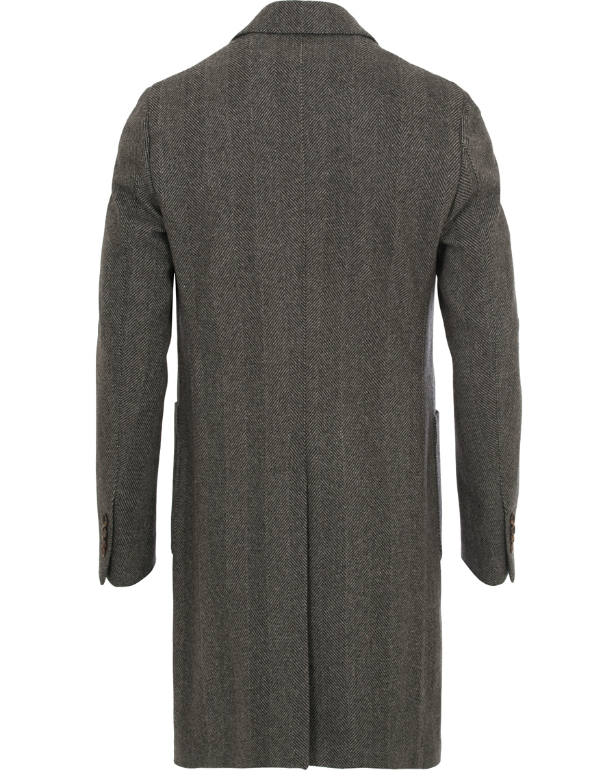 Heren | Jassen | Lardini | Double Herringbone Wool Coat Grey