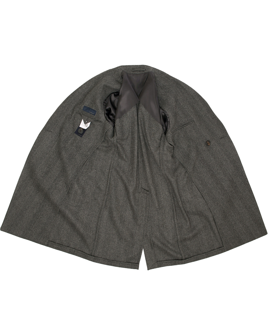 Heren | Jassen | Lardini | Double Herringbone Wool Coat Grey