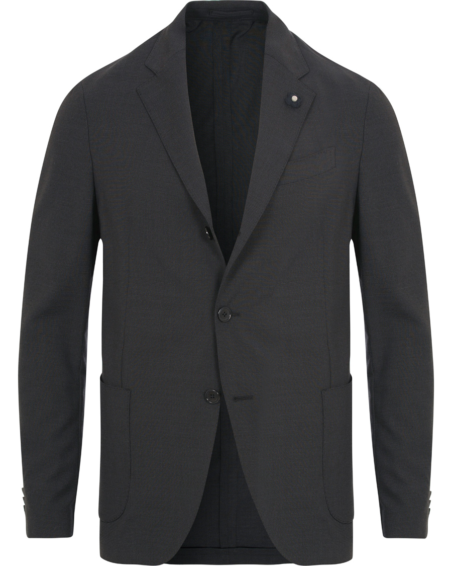 Homme | Costumes | Lardini | Travelling Micro Check Suit Navy