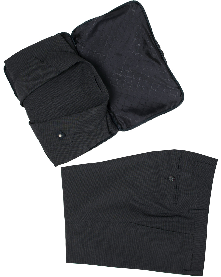 Homme | Costumes | Lardini | Travelling Micro Check Suit Navy