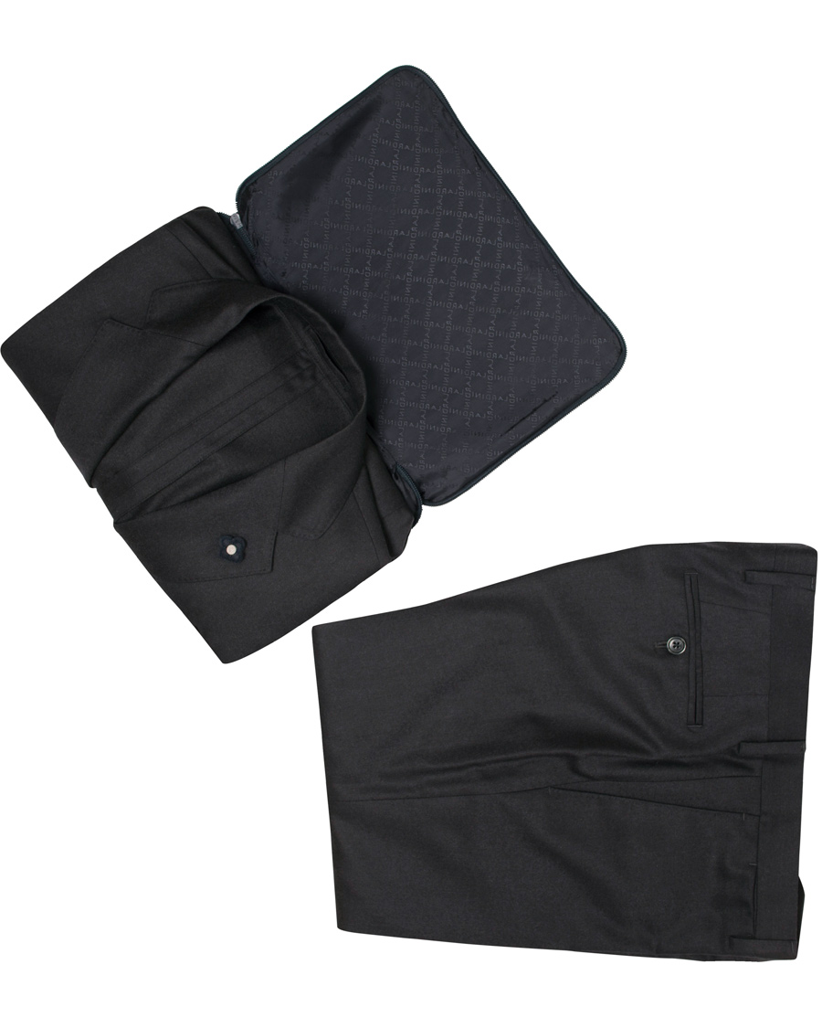 Homme | Costumes | Lardini | Travelling Flannel Suit Dark Grey