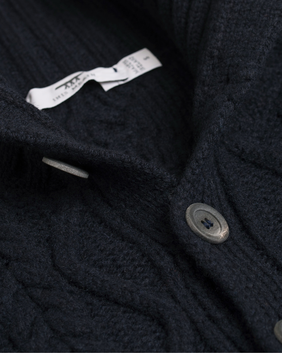 Homme | Pulls Et Tricots | Inis Meáin | Button Front Wool Cardigan Nocturne