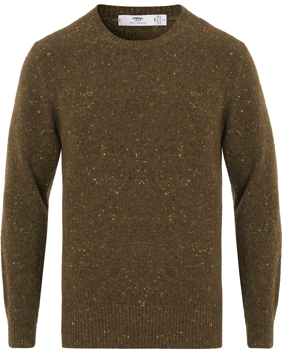 Homme | Pulls Et Tricots | Inis Meáin | Aran Wool Donegal Crew Neck Seabass