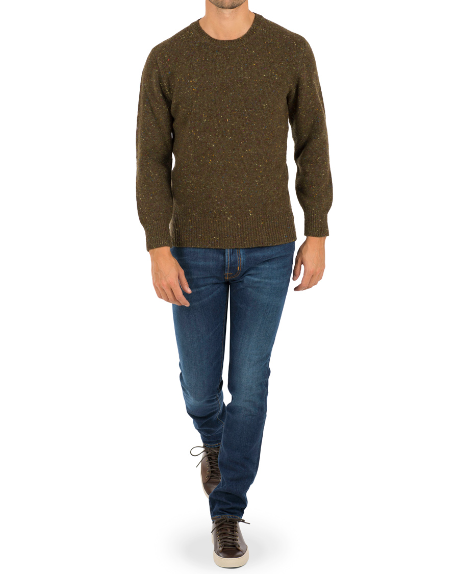 Homme | Pulls Et Tricots | Inis Meáin | Aran Wool Donegal Crew Neck Seabass